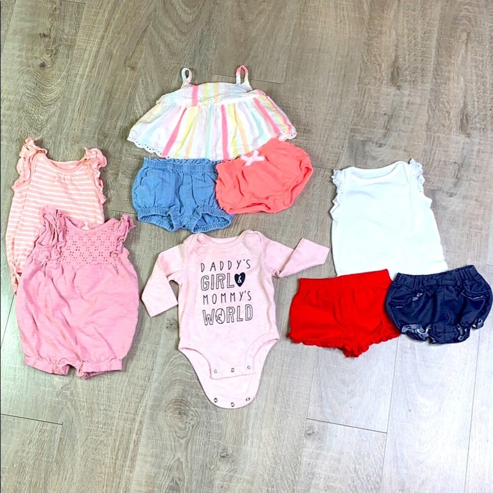 Lot Of Baby Girl Summer Outfits Size 0-3 Months